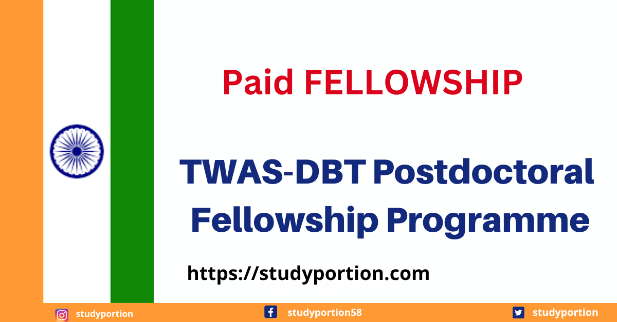 TWAS-DBT Postdoctoral Fellowship Programme In 2023